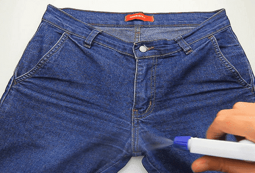 pulvérisation de jeans