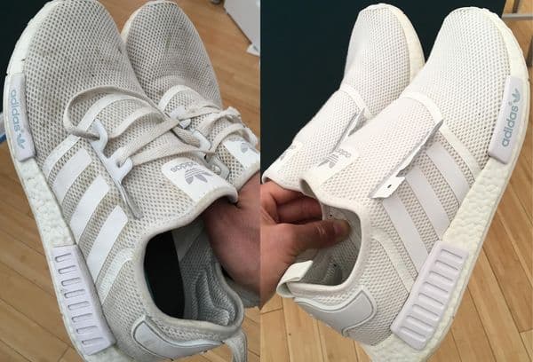 Sneakers avant et après le nettoyage