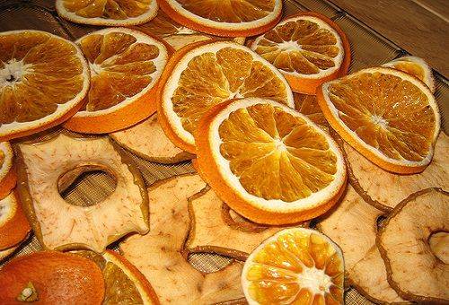 tørrede appelsiner