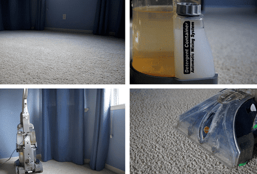 carpet cleaning with steam cleaner