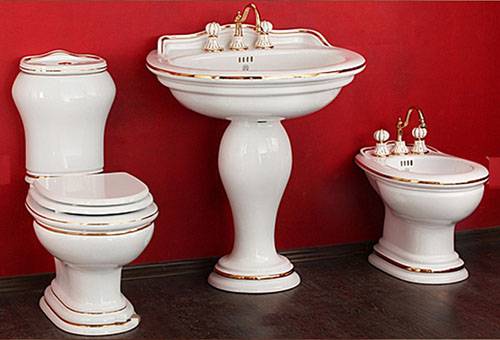 Porcelánová sanitární keramika - záchodová mísa, umyvadlo, bidet
