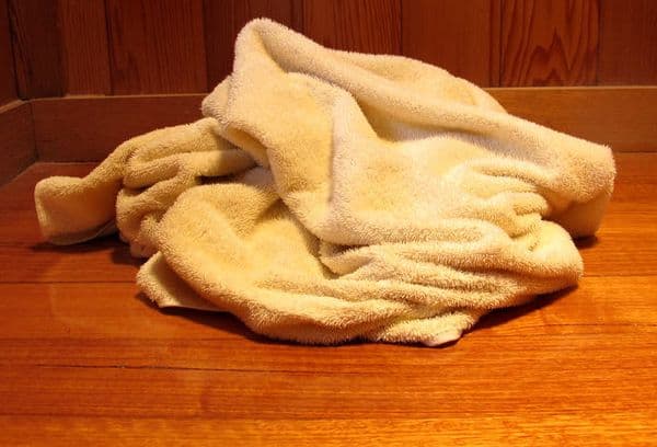 Towel on the floor