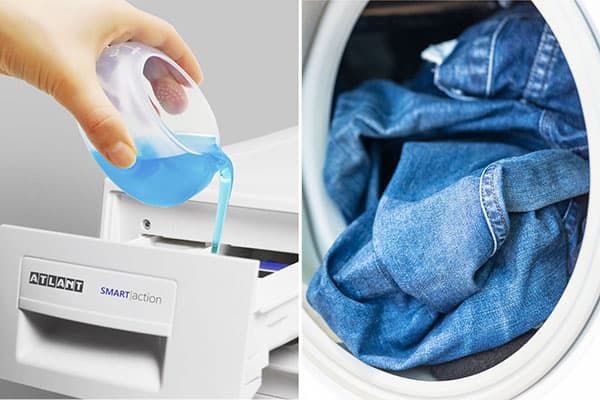 Laver les jeans avec air conditionné