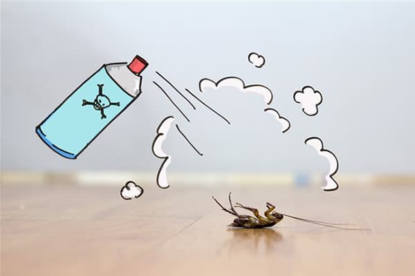 Cockroach destruction by aerosol