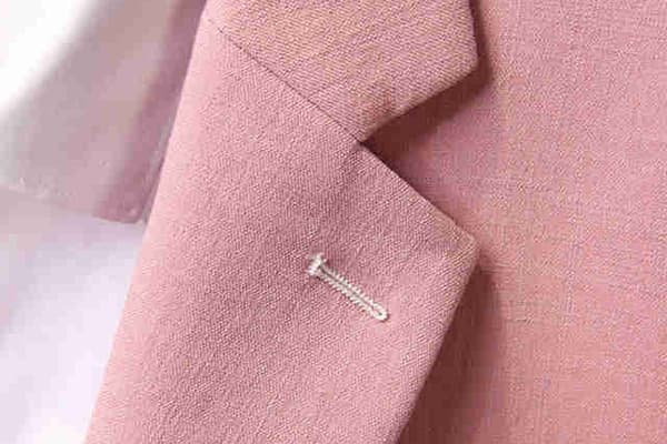 Ružičasta lanena jakna